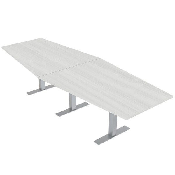 45 in W, 144 in L, 29 in H, Engineered Wood Top, White